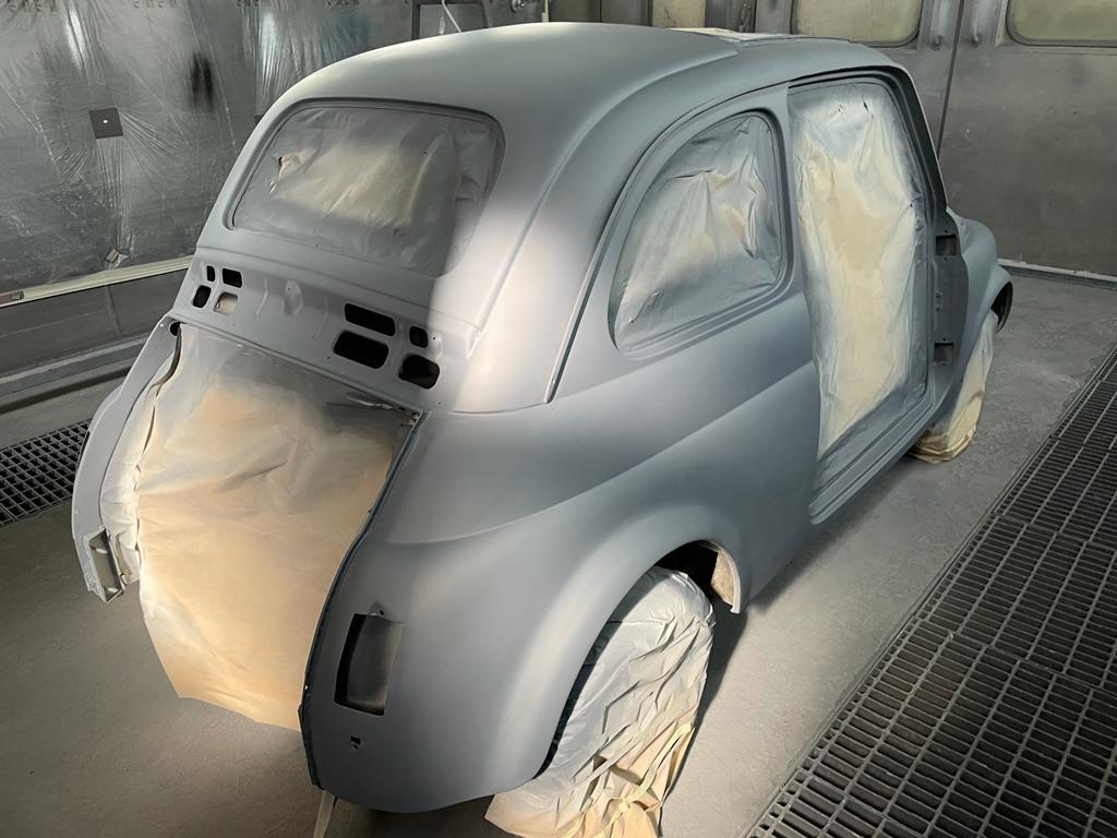 applicazione fondo Fiat 500 vista posteriore